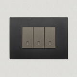 Vimar Arke Plastic 3 Gang switch - Black - 16A - PHOTO 1