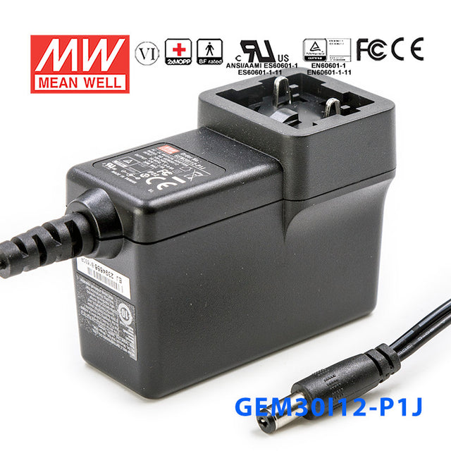 Mean Well GEM30I12-P1J Power Supply 30W 12V 2.5A