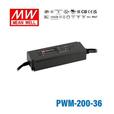 Mean Well PWM-200-36 Power Supply 200W 36V 5.55A