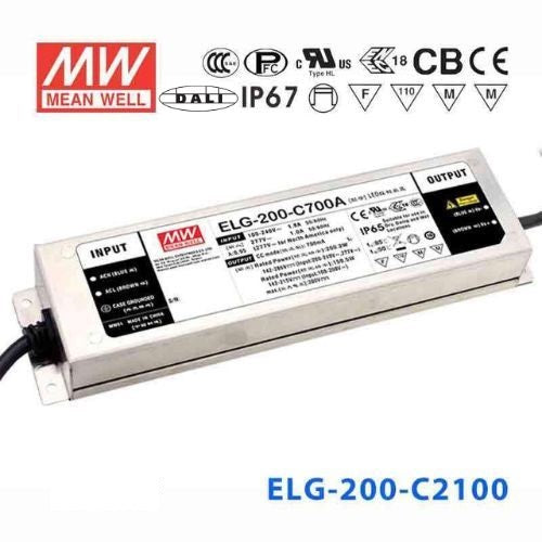 Mean Well ELG-200-C2100DA Power Supply 200W 2100mA - DALI