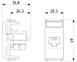 Eikon RJ45 Cat 6 Netsafe UTP 110 Outlet White - PHOTO 3