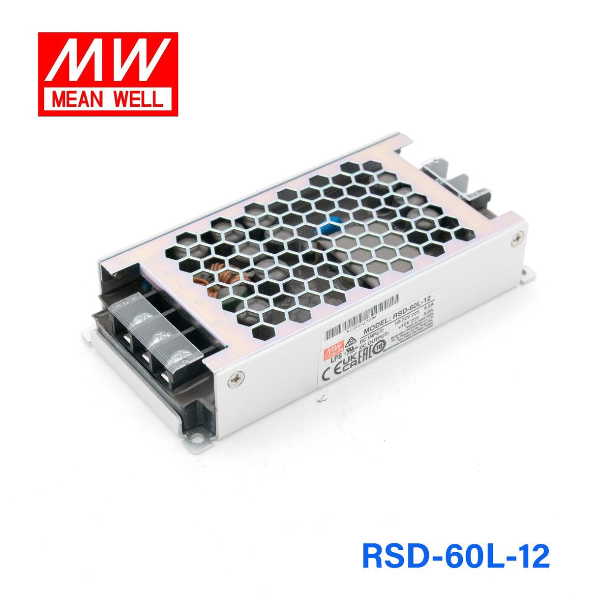 Mean Well RSD-60L-12 DC-DC Converter - 30W - 18~72V in 12V out 5A