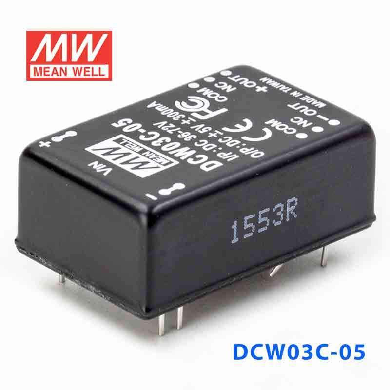 Mean Well DCW03C-05 DC-DC Converter - 3W - 36~72V in ±5V out - PHOTO 1