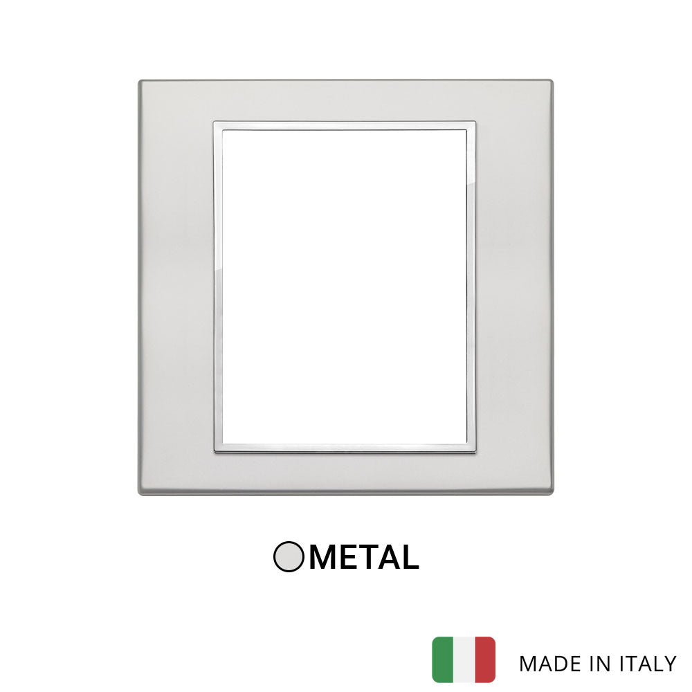 Vimar Eikon Evo Plate 8(4+4)M Aluminium Silver