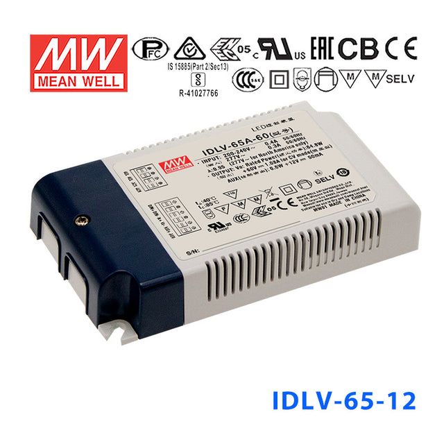 Mean Well IDLV-65-12 Power Supply 65W 12V, Dimmable