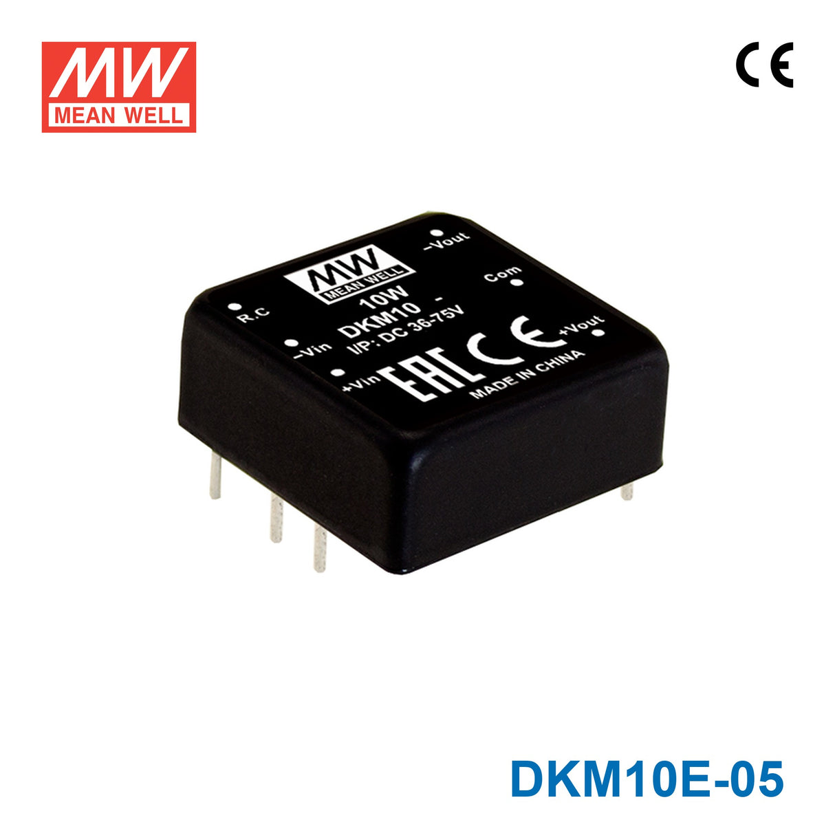 Mean Well DKM10E-05 DC-DC Converter - 10W - 4.7~9V in ±5V out 1A