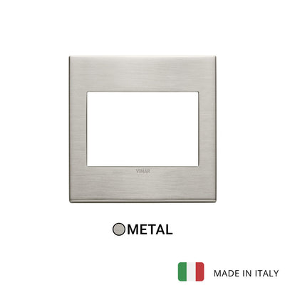 Vimar Eikon Exe Plate 3M Metal Brushed Nickel