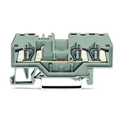 Wago 280-681 3-conductor Through Terminal Block 2.5mm² Center Marking for DIN-rail CAGE CLAMP® Gray