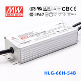 Mean Well HLG-60H-54AB Power Supply 60W 54V - Adjustable and Dimmable 1.15A