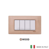 Vimar Plana Wood 4 Gang Switch - Pear-tree - 16A - PHOTO 2