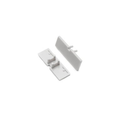 Archilight End Cap for SPINA LED Extrusion - With Wiring Holes - Grey