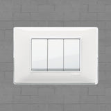 Vimar Plana Plastic 3 Gang Switch - Reflex Snow - 16A - PHOTO 8