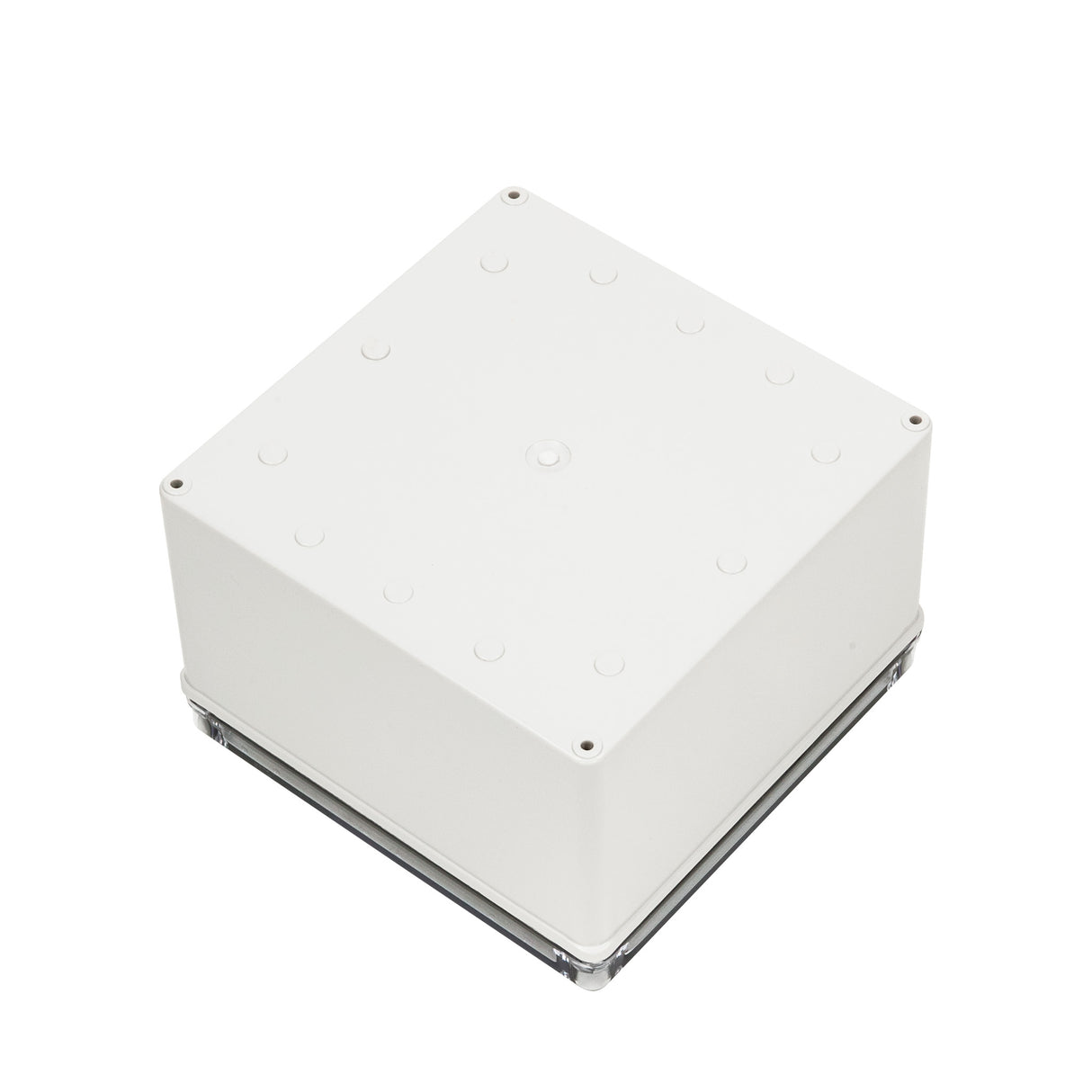 Boxco S-Series 200x200x130mm Plastic Enclosure, IP67, IK08, ABS, Transparent Cover, Screw Type - PHOTO 2