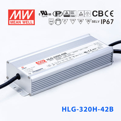 Mean Well HLG-320H-42AB Power Supply 320W 42V - Adjustable and Dimmable 7.65A