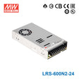 Mean Well LRS-600N2-24 Single Output High Peak Power Supply 600W 24V, 2 Times Peak Power 25A