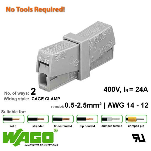 Wago 224-201 Lighting Connector - 2 Way