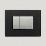 Vimar Eikon Leather 3 Gang Switch - Black Forest - 16A - PHOTO 5