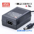 Mean Well GSM36B12-P1J Power Supply 36W 12V 3A