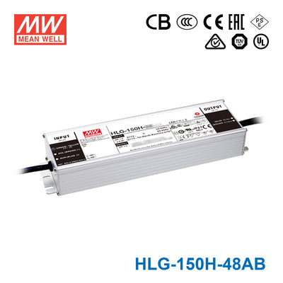 Mean Well HLG-150H-48AB Power Supply 150W 48V - Adjustable and Dimmable 3.2A