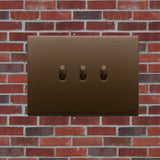 Vimar Eikon Vintage Metal 3 Gang Switch - Dark Bronze - 10A - PHOTO 5