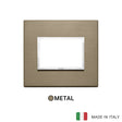 Vimar Eikon Evo Plate 3M Aluminium Dark Bronze