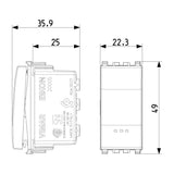 Vimar Eikon 1P 16AX 2-Way Switch Grey - PHOTO 1