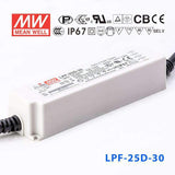 Mean Well LPF-25D-30 Power Supply 25W 30V - Dimmable