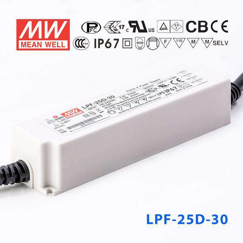 Mean Well LPF-25D-30 Power Supply 25W 30V - Dimmable 840mA