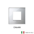 Vimar Eikon Plate 2M Mirror Glass Ice Silver - Square