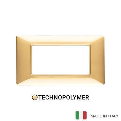 Vimar Plana Plate 4M Technopolymer Polished Gold