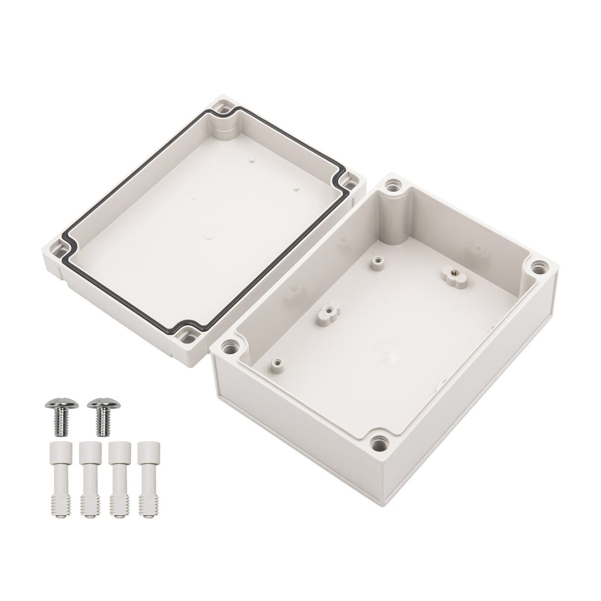 Boxco S-Series 125×175×75mm Plastic Enclosure, IP67, IK08, PC, Grey Cover, Screw Type - PHOTO 2