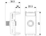 Plana F Type Female Socket Connector White - PHOTO 3