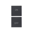 Vimar VM-20751.1 2 half buttons 1M ON/OFF symbol grey