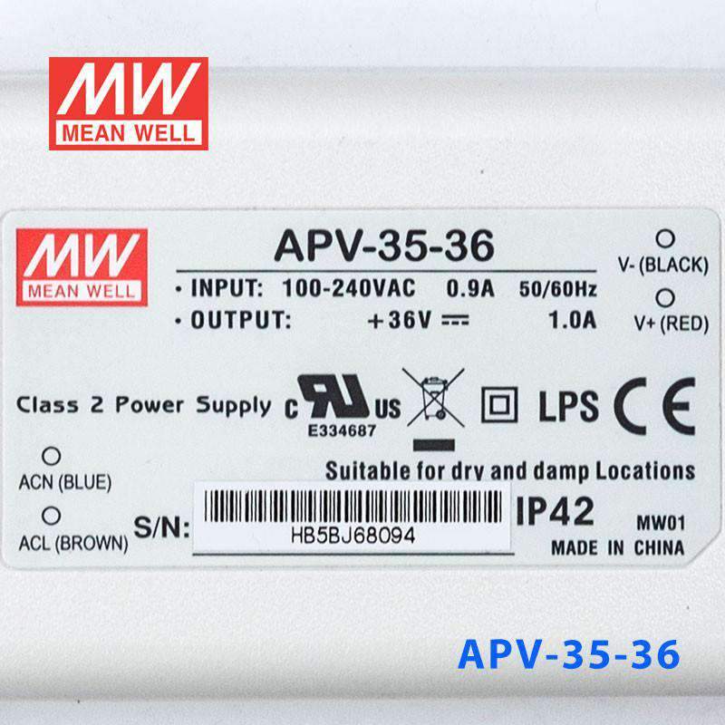 Mean Well APV-35-36 Power Supply 36W 36V 1A - PHOTO 3