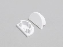 Archilight End Cap for ARCUS - Without Wiring Hole - For Oval Diffuser - White