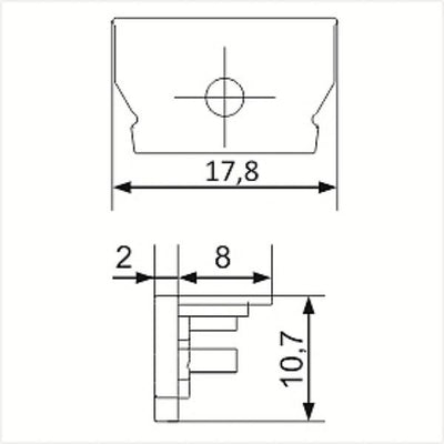 Archilight VRITOS End Cap for Linear U Shape VR-12U-2M - With Wiring Holes
