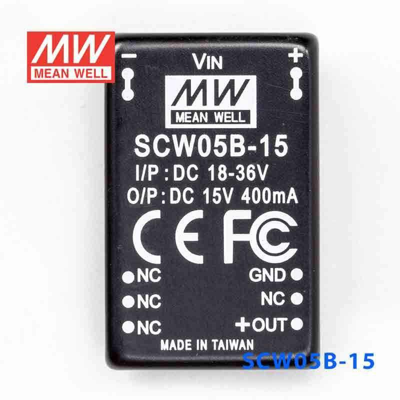 Mean Well SCW05B-15 DC-DC Converter - 5W 18~36V DC in 15V out 400mA - PHOTO 2