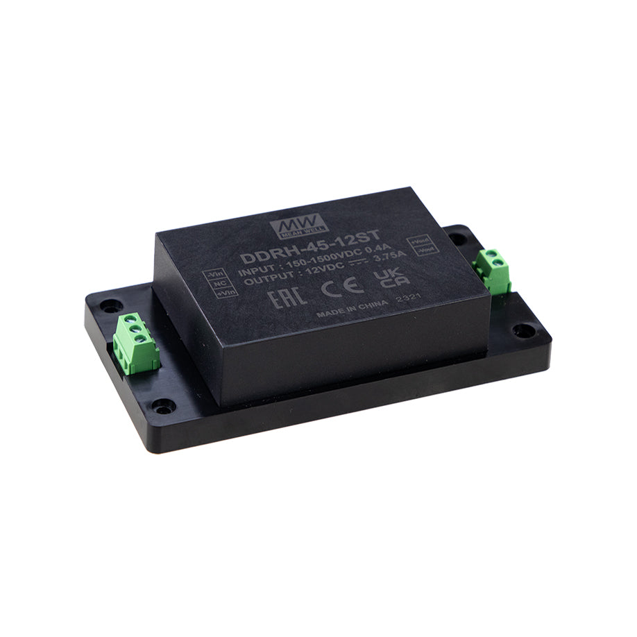 Mean Well DDRH-45-24ST Ultra Wide Input DC-DC Converter, 45W 24V, Screw Terminal Type