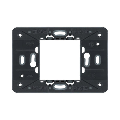 vimar VM-21612 Frame 2-Central Module with Screws Black