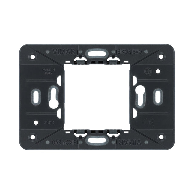 vimar VM-21612 Frame 2-Central Module with Screws Black