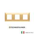 Vimar Plana Plate 6M(2+2+2) 71mm Technopolymer Matt Gold