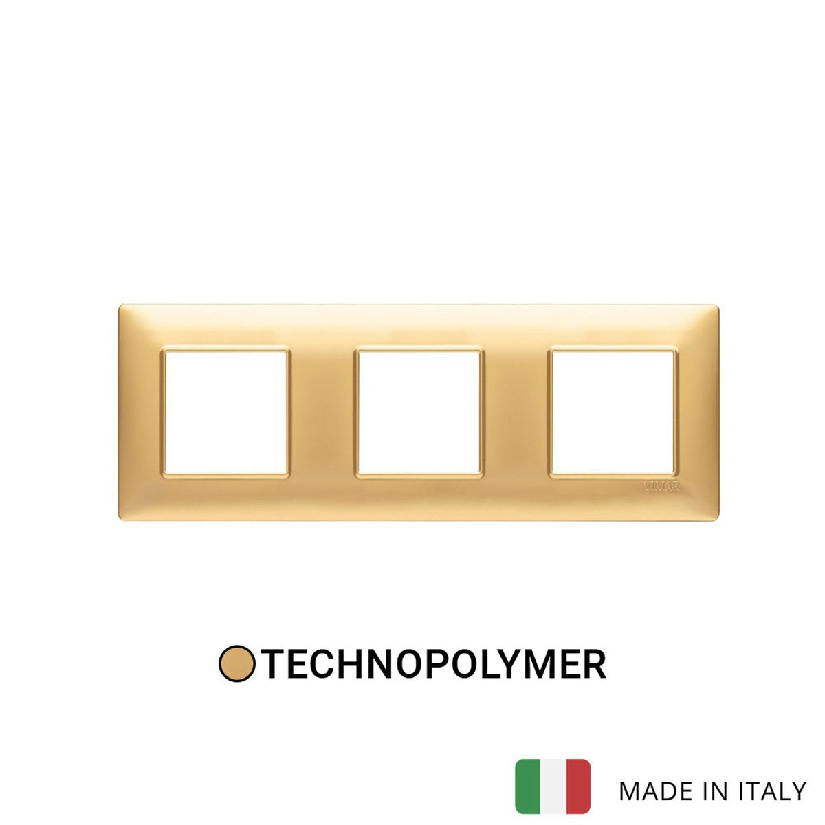 Vimar Plana Plate 6M(2+2+2) 71mm Technopolymer Matt Gold