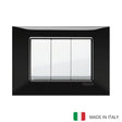 Vimar Plana Plastic 3 Gang Switch - Black - 16A