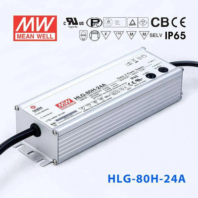 Mean Well HLG-80H-24A Power Supply 80W 24V - Adjustable 3.4A