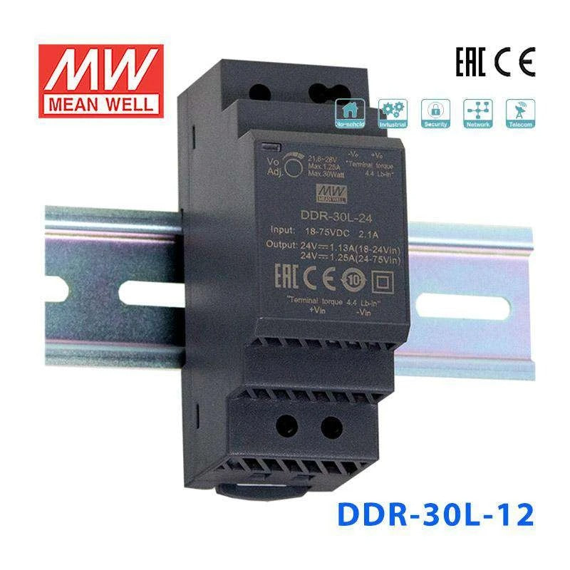 Mean Well DDR-30L-12 DC-DC Converter - 30W - 18~75V in 12V out