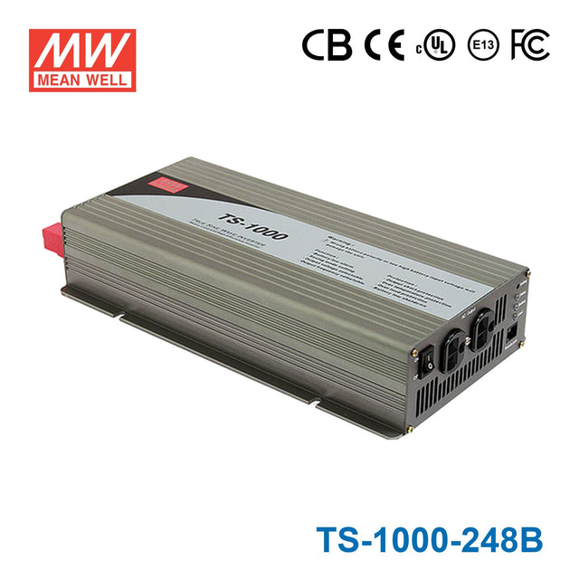 Mean Well TS-1000-248B True Sine Wave 1000W 48VDC to 230VAC 4.3A - DC-AC Power Inverter