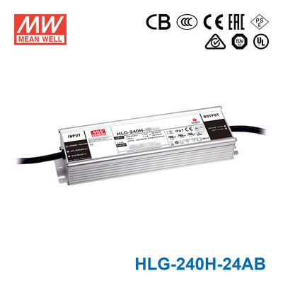 Mean Well HLG-240H-24AB Power Supply 240W 24V - Adjustable and Dimmable 10A