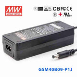 Mean Well GSM40B09-P1J Power Supply 40W 9V 4.45A