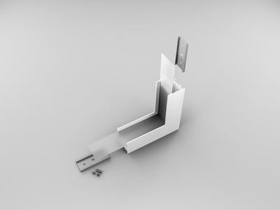 Archilight Alumnium Corner Joiner for VARIO 02 - 33mm Width - 90 Degree - Black - Bent