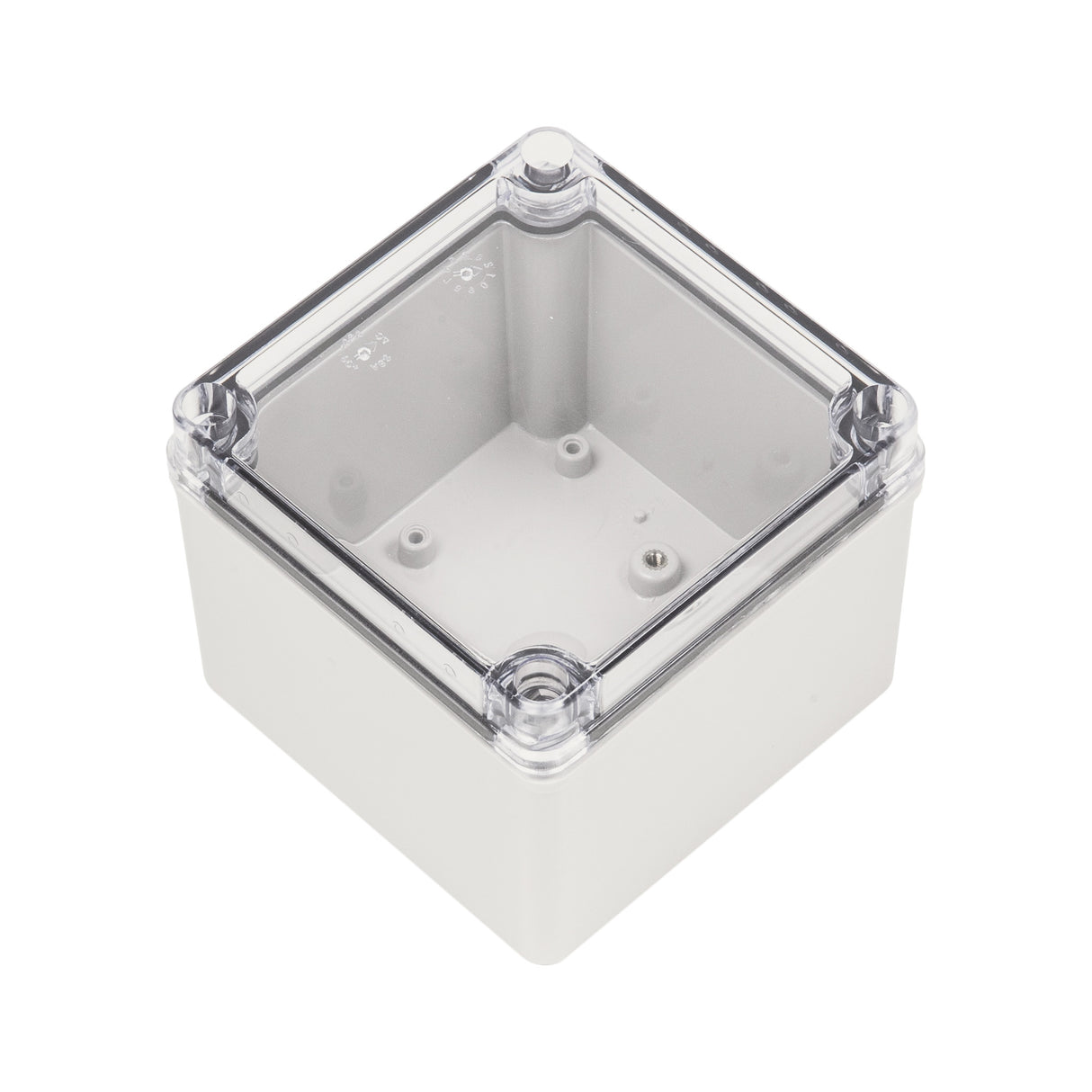 Boxco S-Series 100x100x75mm Plastic Enclosure, IP67, IK08, ABS, Transparent Cover, Screw Type - PHOTO 3
